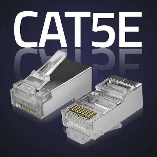 Qoltec RJ-45 Plug 100 pcs Gold 54554