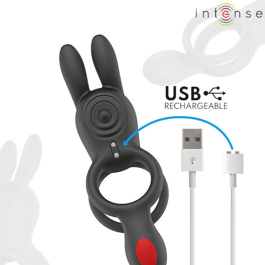 Intense Vibrating Silicone Flesh Cock Ring D-245124