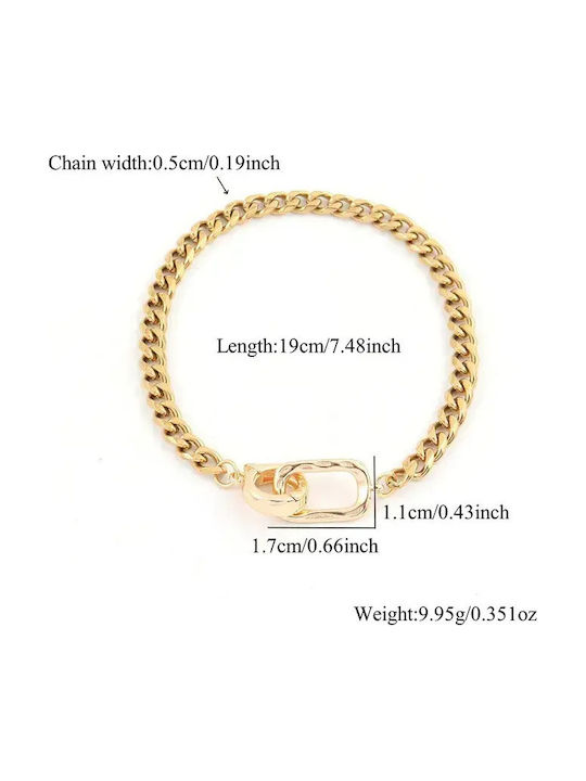 Men's Hand Chain Made of Gold Plated Stainless Steel