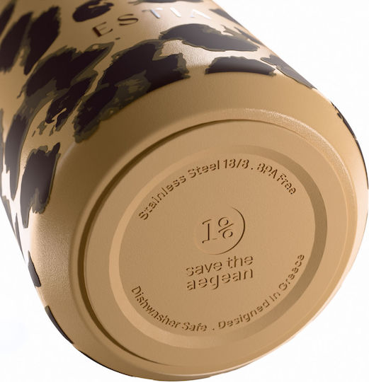 Estia Flow Save the Aegean Рециклируема Бутилка Термос Неръждаема стомана Без BPA 500ml Spotted Prowl