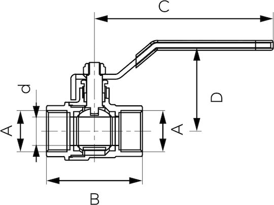 Ball Valve F-f Lever 2" F-comfort