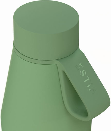 Estia Flow Save the Aegean Recyclable Thermos Bottle Stainless Steel BPA Free 500ml Pine