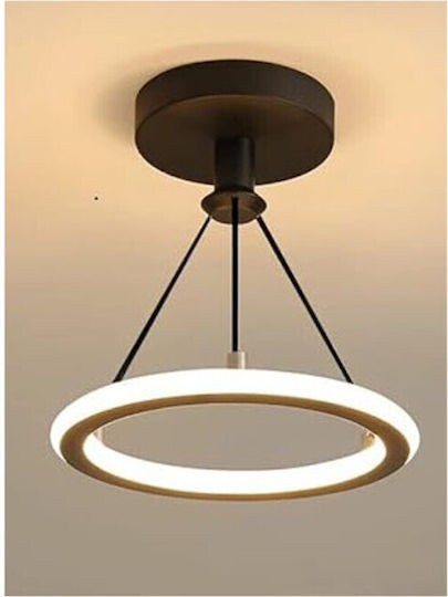 Jiju LED Κρεμαστό Φωτιστικό Μαύρο 22x22εκ.