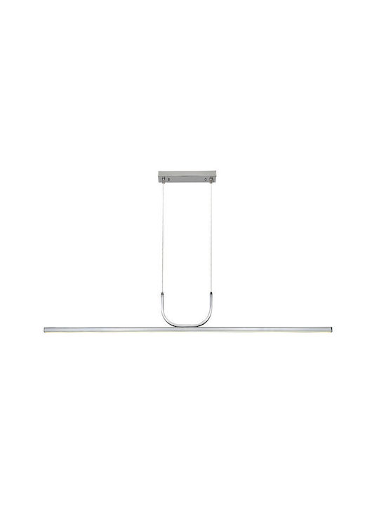 Rabalux Silver LED Pendant Ceiling Light with Warm White Light