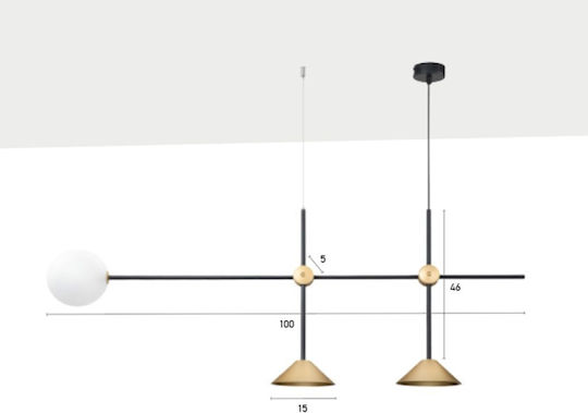 Luma Black LED Pendant Light with Warm White Light