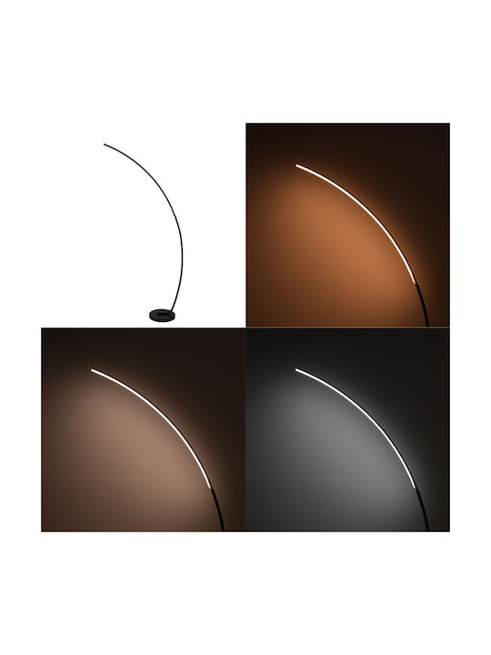 Pakketo Archer LED Floor Lamp H165xL70cm Black