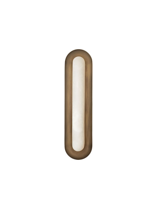 Zambelis Lights Wall Lamp with Integrated LED and Warm White Light Brown