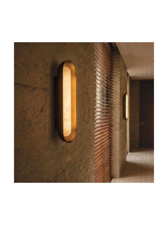 Zambelis Lights Wall Lamp with Integrated LED and Warm White Light Brown