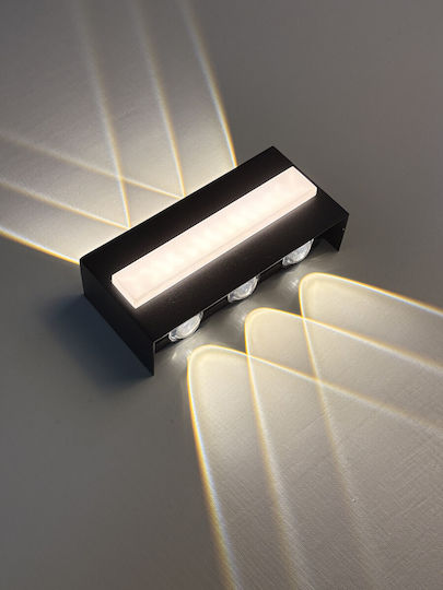 Home Lighting Wall-Mounted Outdoor Lighting LED IP44 10W with Warm White Light 17x4.7x8 cm