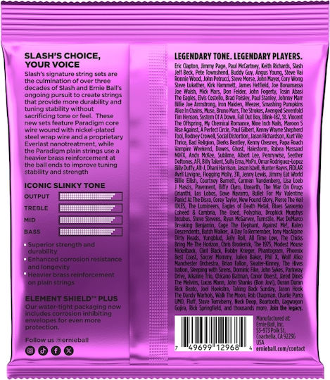 Ernie Ball Set of Nickel Plated Steel Electric Guitar Strings 11 - 48"