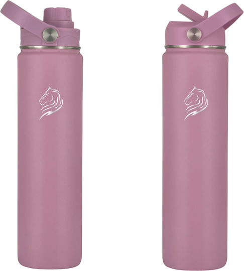 Cool'NMore Μπουκάλι Θερμός Ανοξείδωτο BPA Free 750ml Velvet με Καλαμάκι, Λαβή, Επιστόμιο και Θηλιά