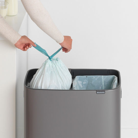 Brabantia Кошче Bo Touch за Рециклиране Пластмасово Тласък Медно 30л