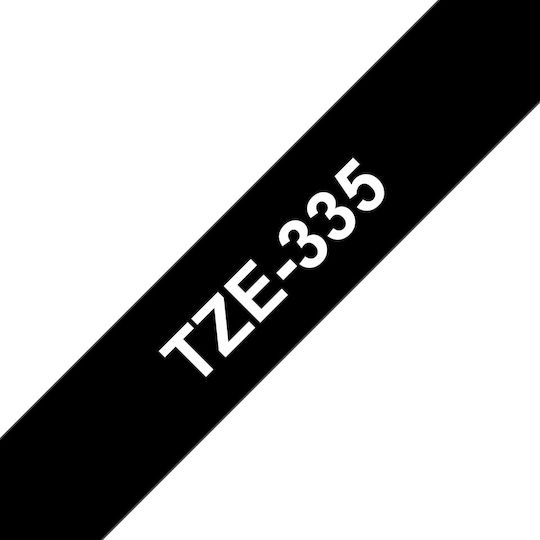 Brother Tze335 Етикетна лента 8m x 12mm в Бял Цвят