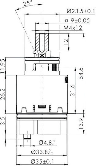 Hahnventile Für Wasserhähne Anmischung Φ35 Nkj35b 07454