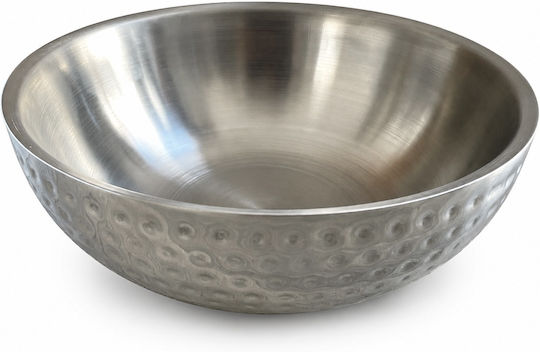Pufo Servierschale Rund Inox Graue mit Durchmesser 25cm