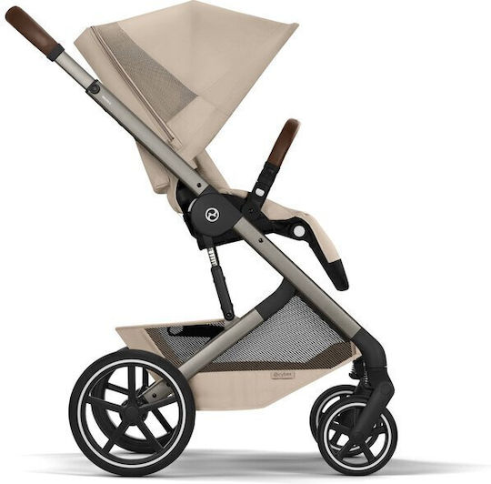 Cybex Balios S Lux Ρυθμιζόμενο Καρότσι 2 σε 1 Kατάλληλο για Nεογέννητο Almond Beige Taupe Frame 11.2kg