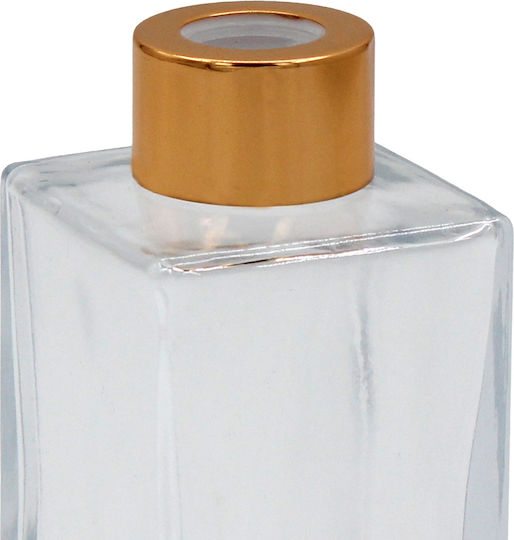 Glass Bottle Room Fragrance 130 Ml 5x5x11 Cm Gold Cap Keskor 62568