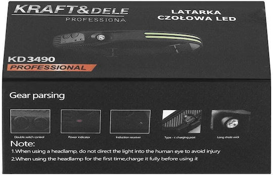 Kraft & Dele Rechargeable LED Head Flash Light