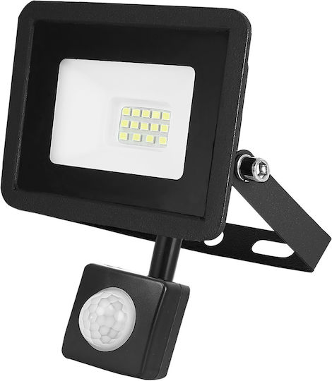 Orno Waterproof LED Flood Light 10W Natural White 4000K with Motion Sensor IP44