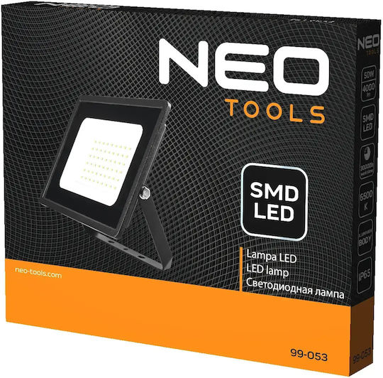 Neo Tools Waterproof LED Floodlight 50W Cold White 6500K IP65