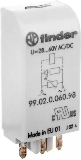 Finder Ρελέ Ράγας Καστάνιας με Τάση 60V