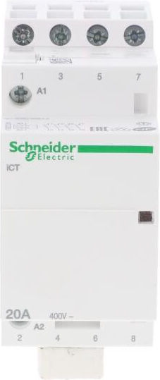 Schneider Modular Contactor Ict 20a 4no 220-240v 50hz A9c22824