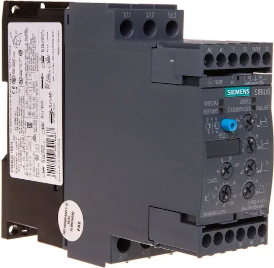 Siemens Softstart 3-phase 200-480vac 25a 11kw/400v Uc=110-230v Ac Dc S0 3rw4026-1bb14