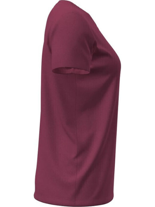 Rival Core Ss Tricou Damă Burgundy