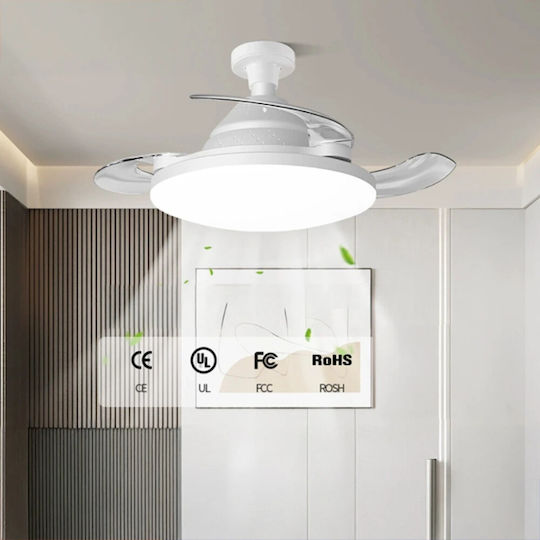 Rixme Ceiling Fan 20cm with Light White
