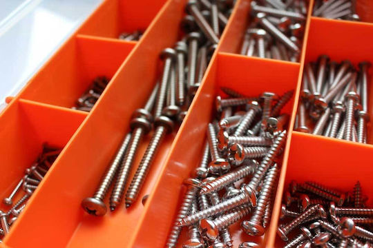 Inox Λαμαρινόβιδα Inox σε Κασετίνα