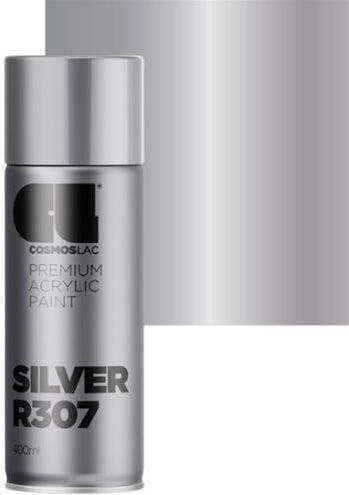 Cosmos Lac Spray Paint Premium Acrylic with Shiny Effect Silver 400ml