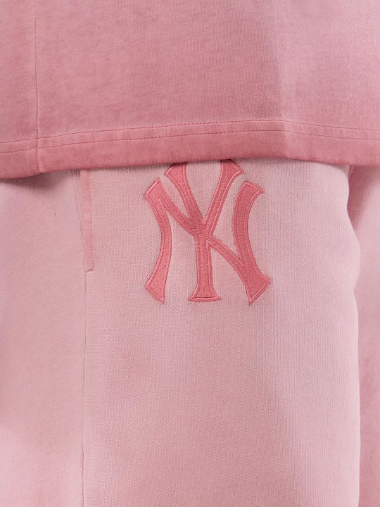 Yankees Mlb Washed Men's Shorts Fuchsia