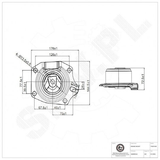 Suport spate motor Chrysler PT Cruiser 4668902ac