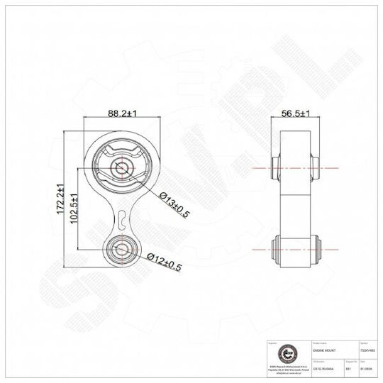 SKV Motorhalterung Für Mazda 3 6 CX-5 Gs1g-39-040a