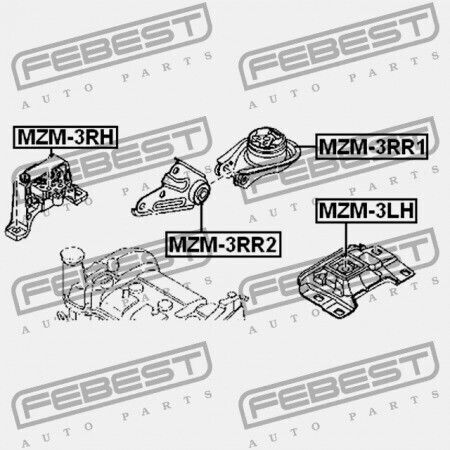 Rechte Motorhalterung Hydraulisch Mazda 3 Bk 2003-2006 Eu Bp4k-39-060b