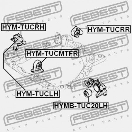 Hyundai Tucson 04 -οκτ.2006 2004 Γενιά Μπροστινό Μαξιλάρι Κινητήρα 21910-2e002