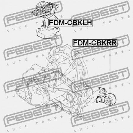 Πίσω Μαξιλάρι Κινητήρα Ford Fiesta Fusion Cbk 2001 Eu 1308643