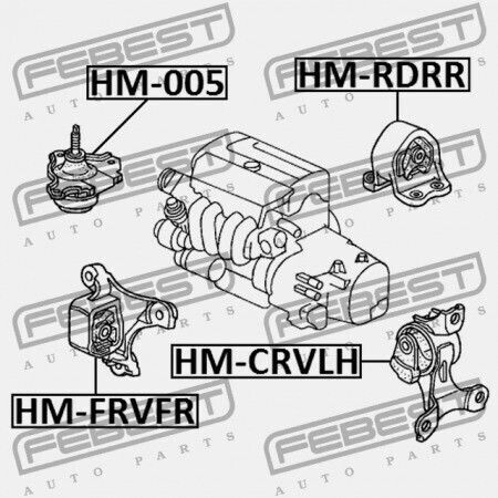 Μαξιλάρι Κινητήρα Αριστερά Υδραυλικό Honda Cr-v Rd5 2002-2006 Eu 50805-s9a-023