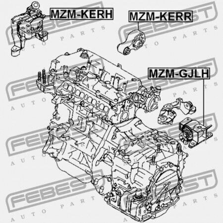 Rear Engine Mount Mazda Cx-5 Ke 2011-2012 Eu Kd47-39-040