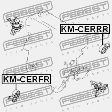 Πίσω Μαξιλάρι Κινητήρα Kia Cerato I 2004-2009 21930-2f100