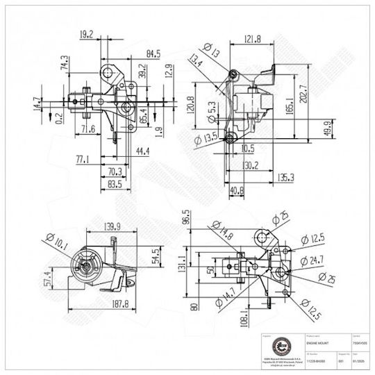 Предна Лява Опора На Двигателя Nissan X-Trail I 11220-8h300