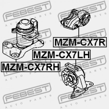 Задна възглавница на двигателя Mazda CX-7 ER 2007-2009 EU EH46-39-04XB
