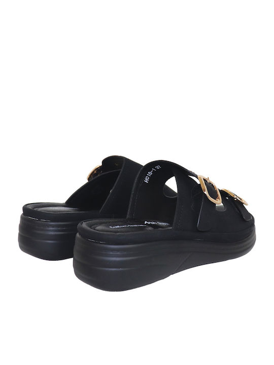 Γυναικεία Σανδάλια Flatforms Μαύρα