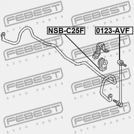 Μπροστινός Δακτύλιος Σταθεροποιητή Nissan Serena C25 2005.05-2010.11 Jp 54613-cy00a