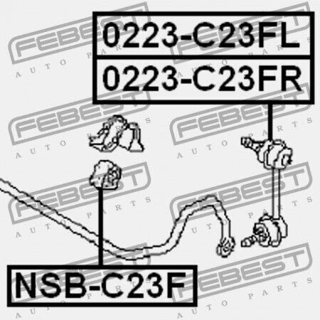 Μπροστινός Δακτύλιος Σταθεροποιητή Nissan Serena C23 1991.06-1999.06 Jp 54613-1c406