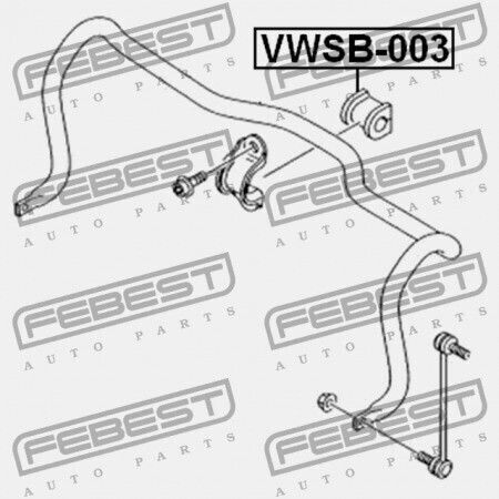 Μπροστινός Δακτύλιος Σταθεροποιητή Volkswagen Transporter 7h 2003-2010 Mex 7h0411313