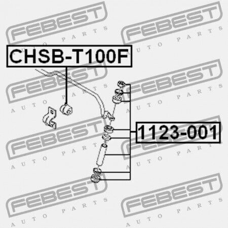 Vordere Stabilisatorbuchse Chevrolet Lanos T100 1997-2002 96444469