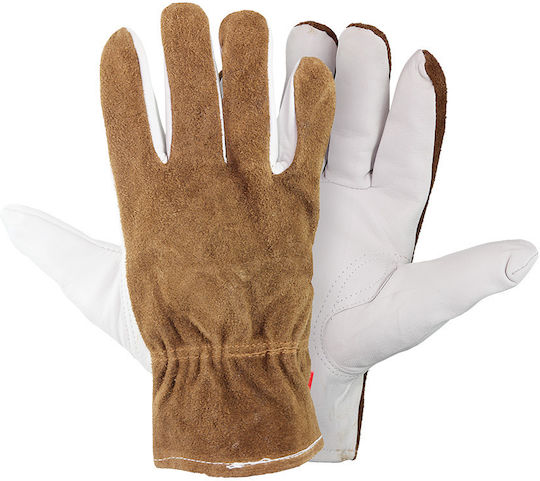 Benman Gloves for Work Brown Leather General Use 1pcs