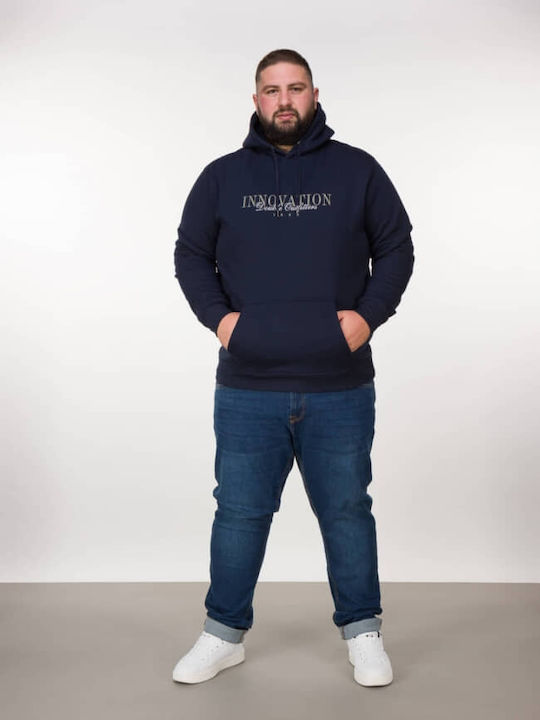 Herren Sweatshirt mit Kapuze Blau