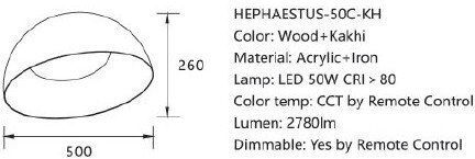 Sun Light Ceiling Light Beige with Integrated LED and Remote Control